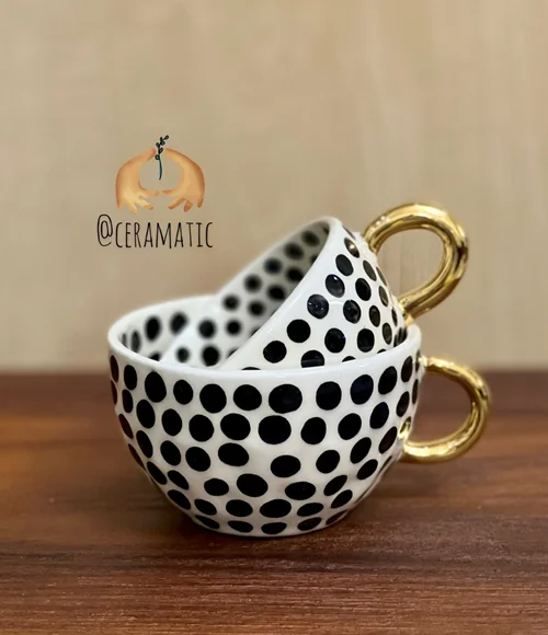 فنجان دفرمه خال خالی کوچک متراکم