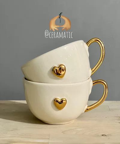 فنجان قالبی قلب توپر